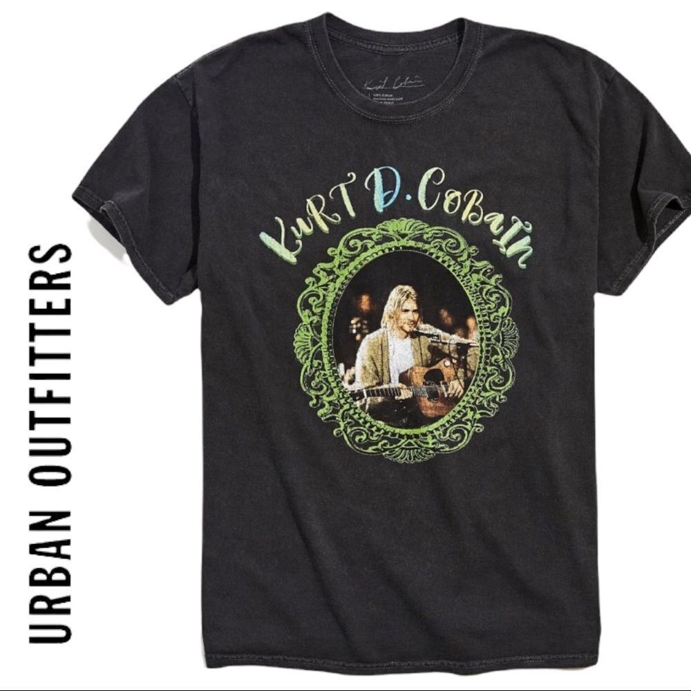 NEW Kurt Cobain Urban Outfitters UO Pigment Dye Picture Tee T-Shirt S M L XL XXL
